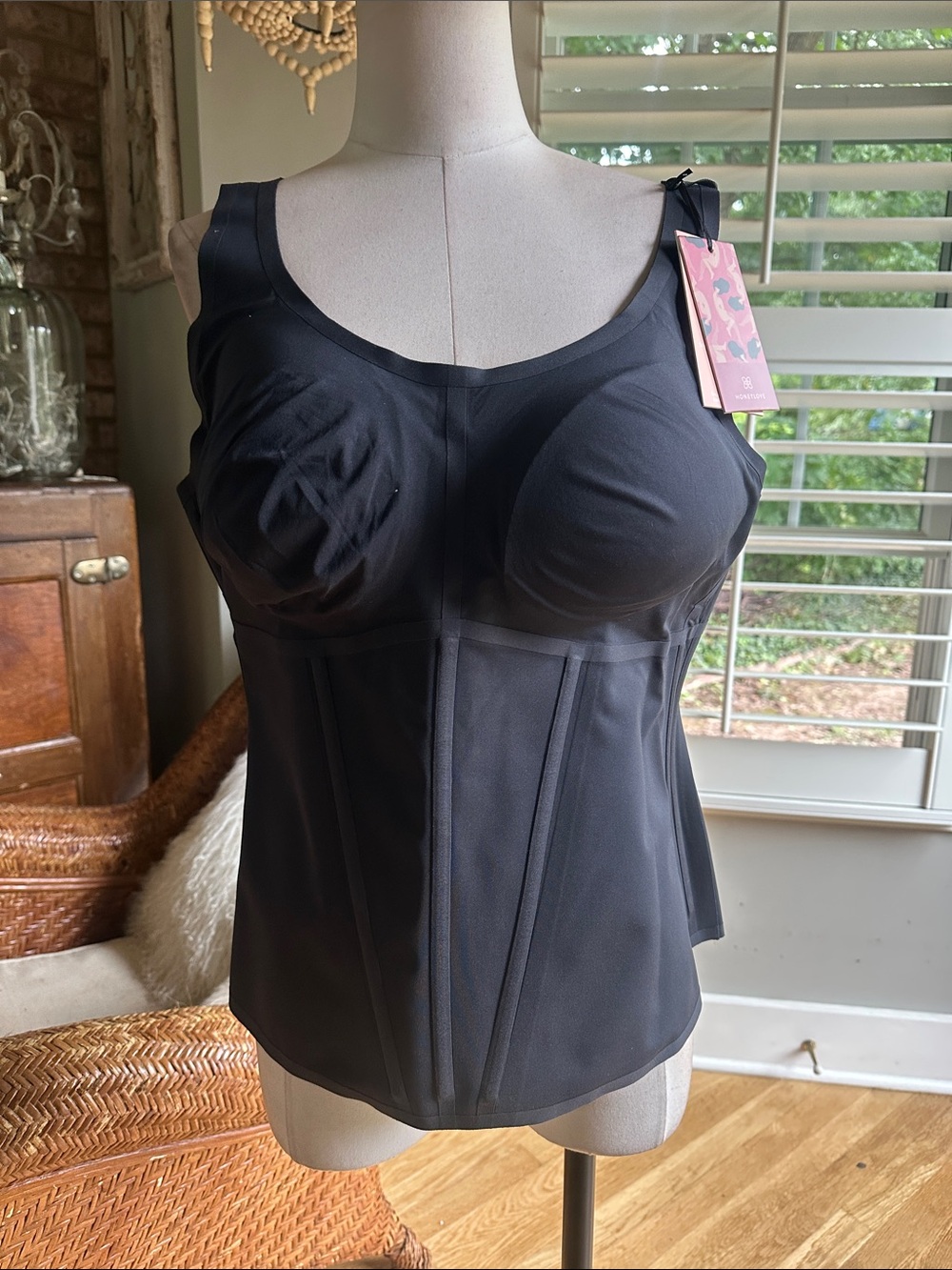 HONEYLOVE BLACK  BOLDNESS TANK BODY CONTOURING SUPER SCULPTING 3 X NEW